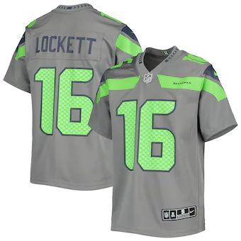 youth nike tyler lockett gray seattle seahawks inverted tea